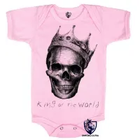 Body Bebê Infantil caveira coroa rei mexicana - Foto 4