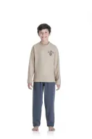 Pijama Futebol Americano - Brilha no Escuro - Cinza - Soft