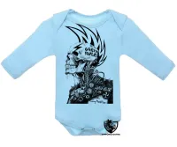 Body Bebê Infantil Caveira guetto rules regras punk - Foto 2