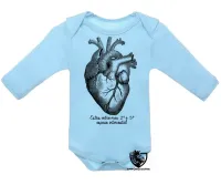 Body Bebê Infantil coração intercostal enfermagem medicina - Foto 4