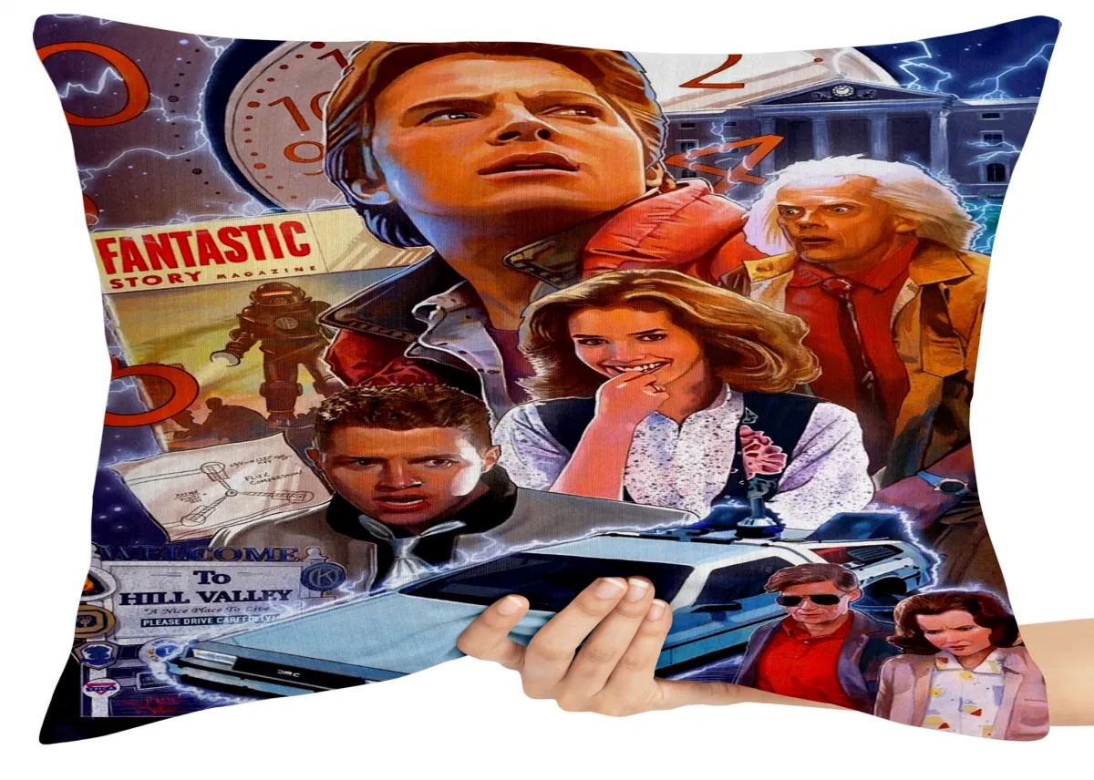 Capa de Almofada ou Travesseiro De volta para o futuro personagens Imagem