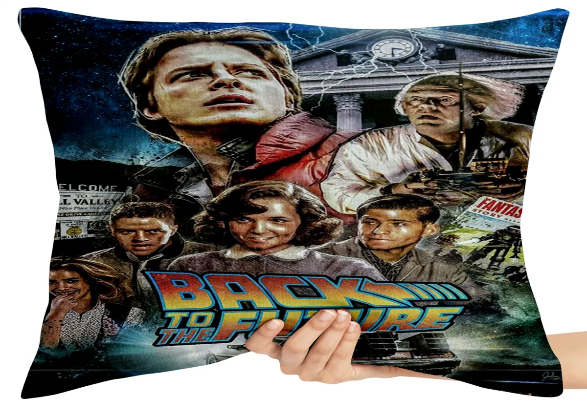 Capa de Almofada ou Travesseiro De volta para o futuro relógio da torre Imagem