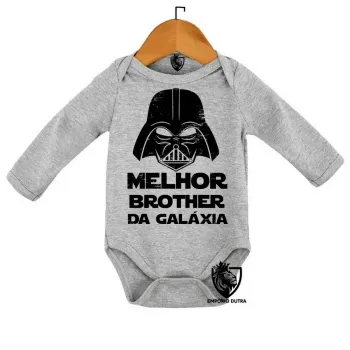 Body Bebê Infantil darth vader melhor irmão brother galaxia star wars