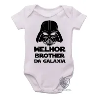 Body Bebê Infantil darth vader melhor irmão brother galaxia star wars - Foto 2