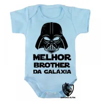Body Bebê Infantil darth vader melhor irmão brother galaxia star wars - Foto 3