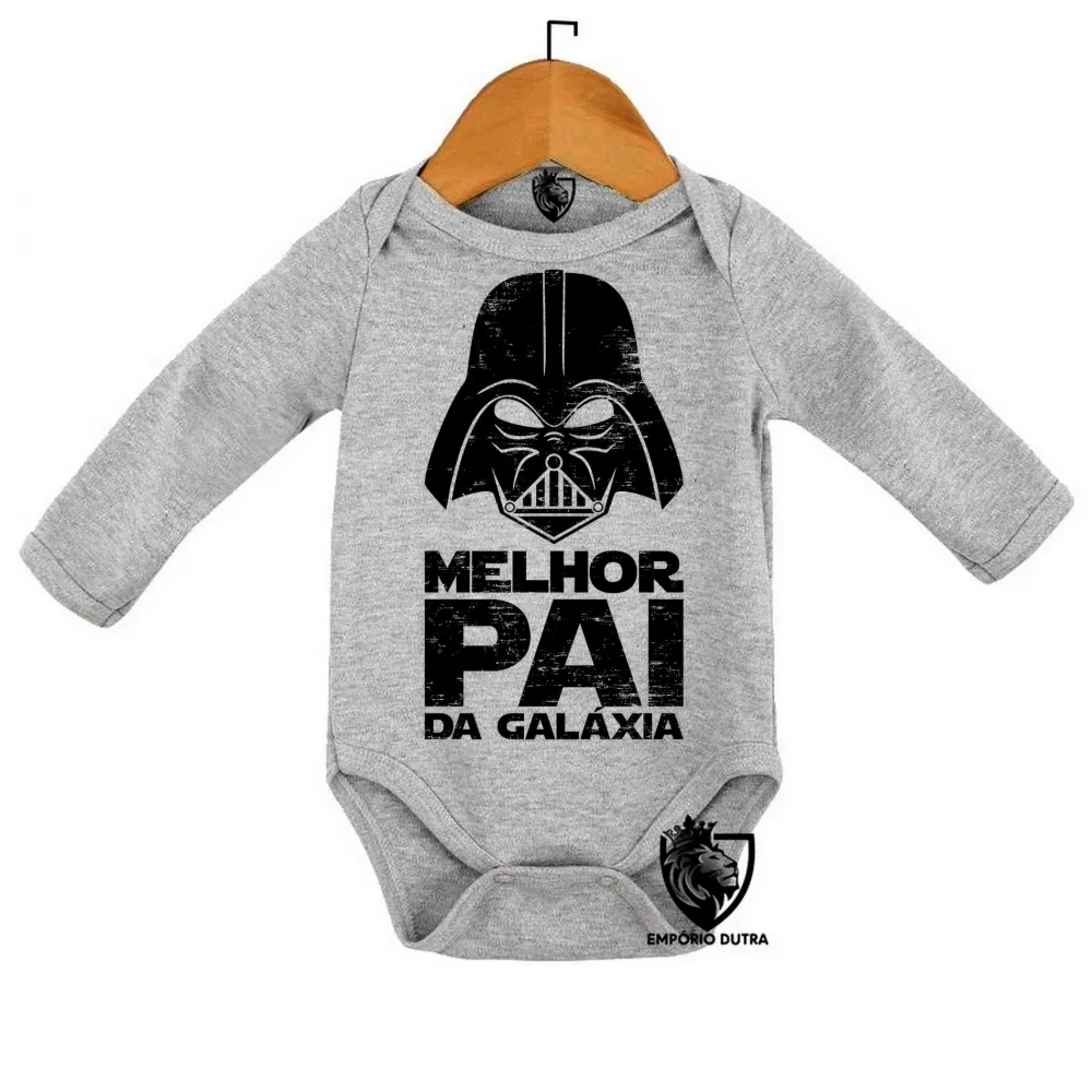 Body Bebê Infantil Darth vader melhor pai Papai da galaxia