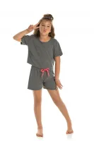 Pijama Cropped - Cinza - Verão