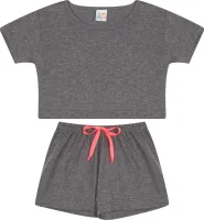Pijama Cropped - Cinza - Verão - Foto 3