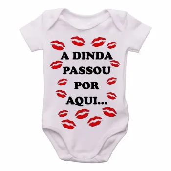 Body Bebê Infantil dinda passou por aqui madrinha - Foto 2