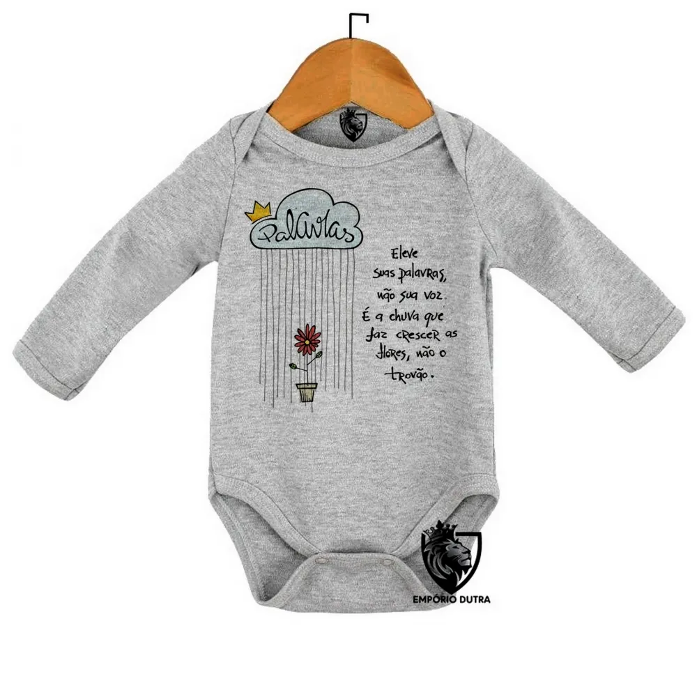 Body Bebê Infantil Eleve suas palavras não sua voz Imagem