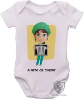 Body Bebê Infantil Enfermagem arte cuidar - Foto 2