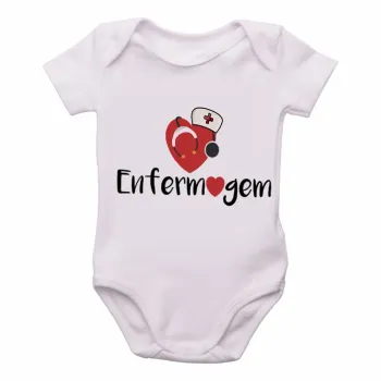 Body Bebê Infantil Enfermagem enfermeira love esteto - Foto 2