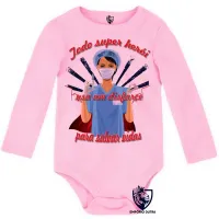 Body Bebê Infantil enfermagem enfermeira super herói salvar vidas - Foto 4