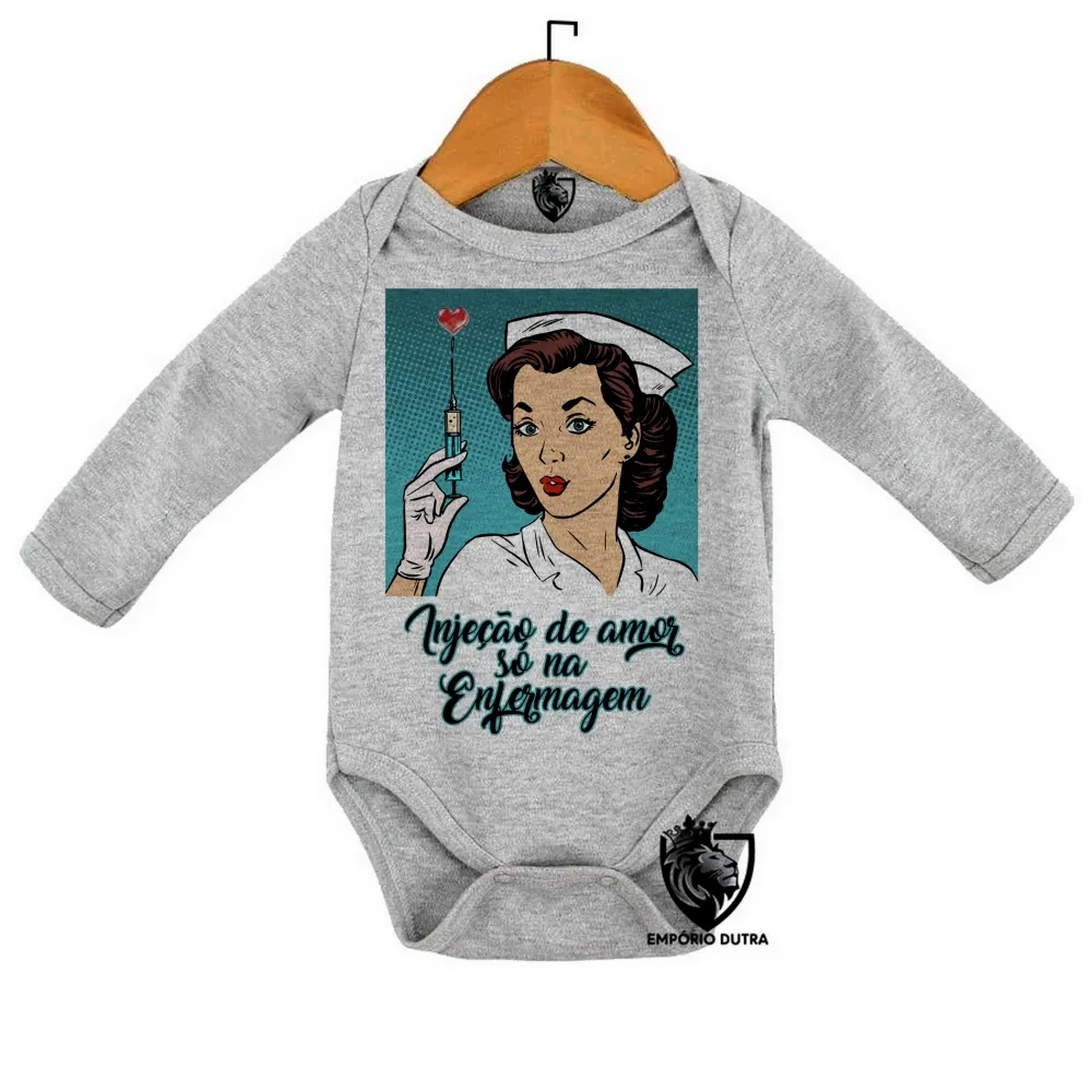 Body Bebê Infantil Enfermagem injeção de amor Imagem