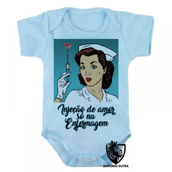 Body Bebê Infantil Enfermagem injeção de amor - Foto 2