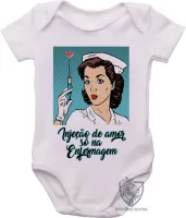 Body Bebê Infantil Enfermagem injeção de amor - Foto 3
