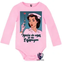 Body Bebê Infantil Enfermagem injeção de amor - Foto 4