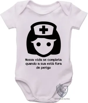 Body Bebê Infantil Enfermagem nossa vida - Foto 2
