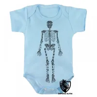 Body Bebê Infantil esqueleto humano com nome - Foto 3
