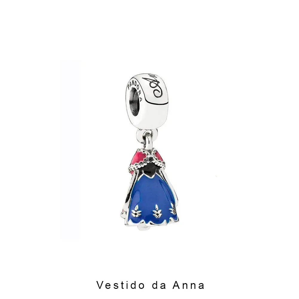 Berloque Pendente Vestido das Princesas Disney – em Prata925