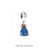 Berloque Pendente Vestido das Princesas Disney – em Prata925