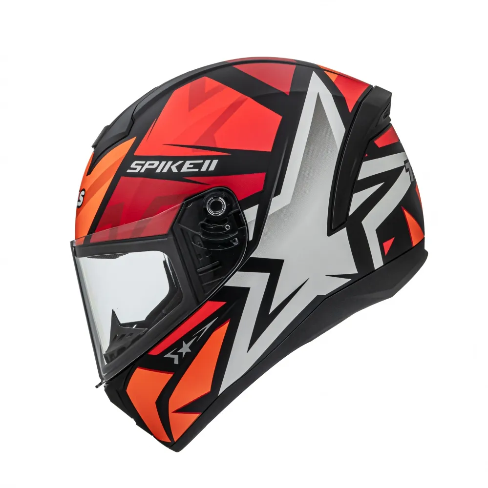 Capacete Peels Spike 2 1ST Preto Fosco Vermelho