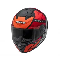 Capacete Peels Spike 2 1ST Preto Fosco Vermelho - Foto 4