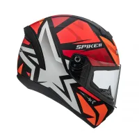 Capacete Peels Spike 2 1ST Preto Fosco Vermelho - Foto 5