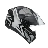 Capacete Peels Spike 2 1ST Preto Prata - Foto 3