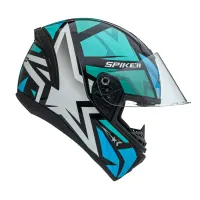 Capacete Peels Spike 2 1ST Preto Verde Água - Foto 3