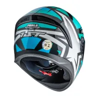 Capacete Peels Spike 2 1ST Preto Verde Água - Foto 5