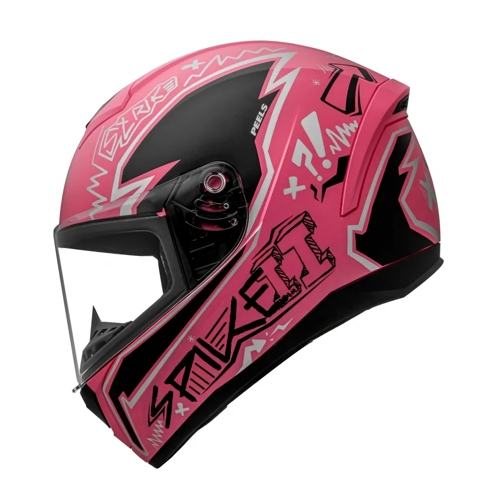 Capacete Peels Spike 2 STK Preto Fosco Rosa Imagem