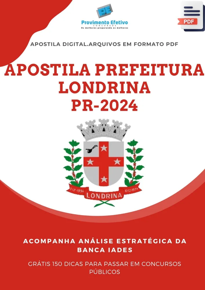 Apostila Prefeitura Londrina PR  Agente Endemias  2024