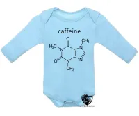 Body Bebê Infantil fórmula cafeína café molecula - Foto 3