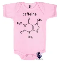 Body Bebê Infantil fórmula cafeína café molecula - Foto 4