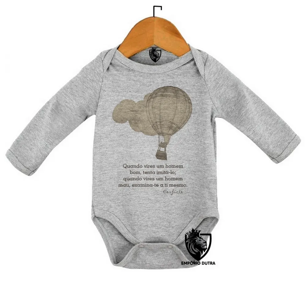 Body Bebê Infantil frase confúcio Imagem