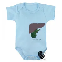 Body Bebê Infantil Gallstones suck figado orgão - Foto 3