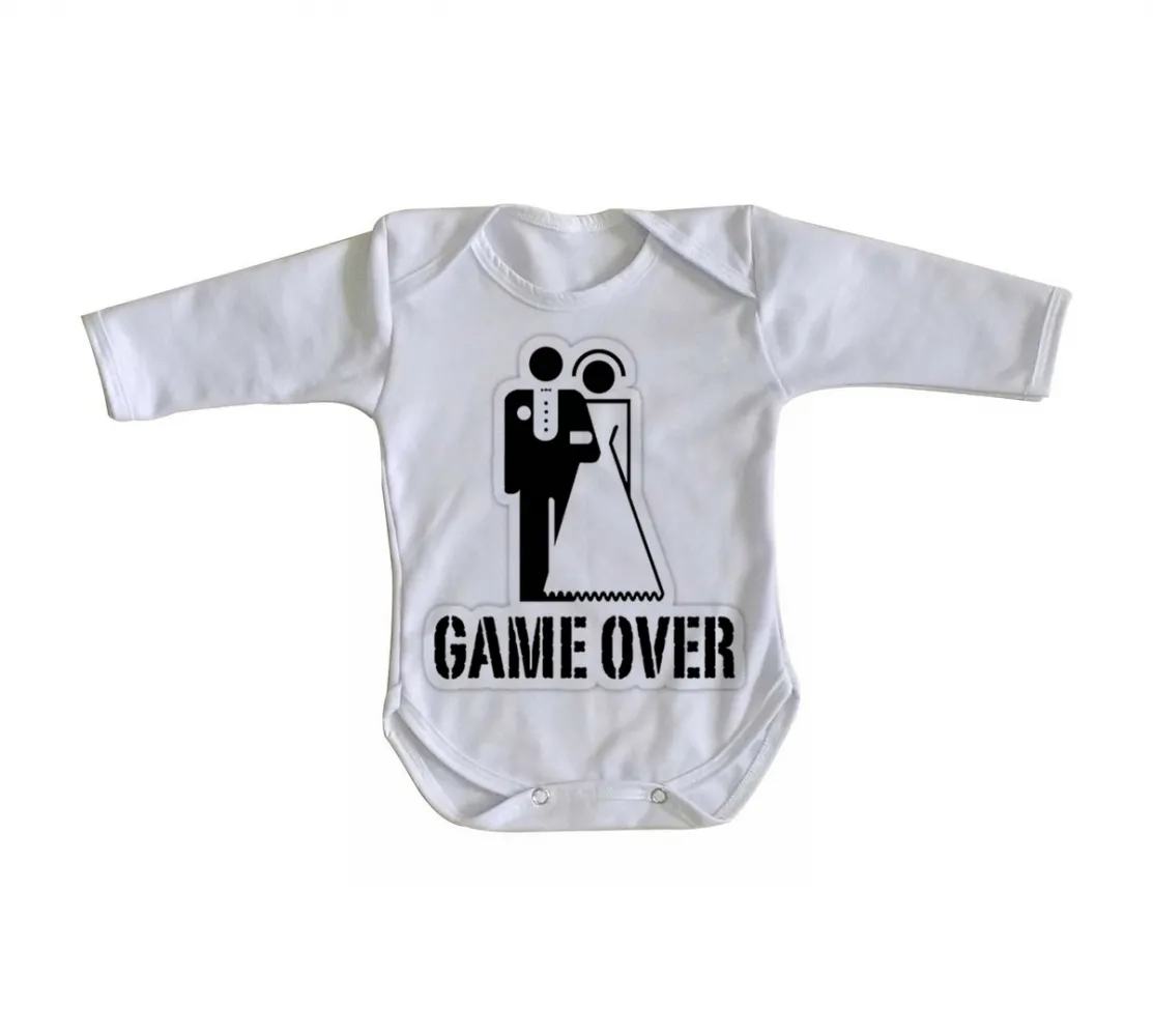 Body Bebê Infantil game over casamento jogo engraçada Imagem