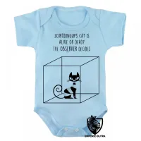 Body Bebê Infantil gato schrodinger - Foto 3