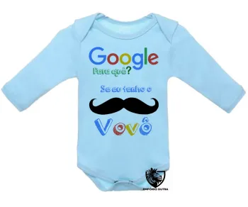 Body Bebê Infantil Google para que vovô Avô - Foto 2