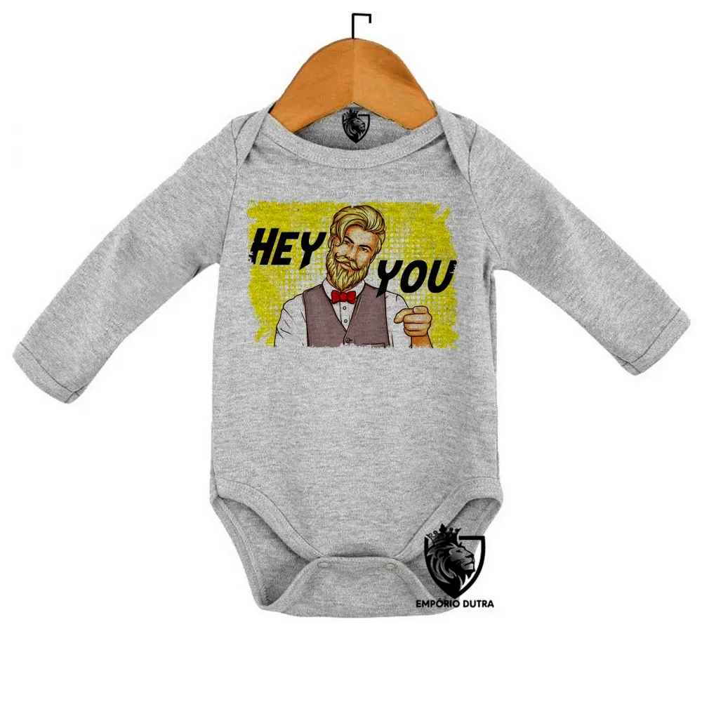 Body Bebê Infantil Hipster Hey you Imagem