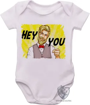 Body Bebê Infantil Hipster Hey you - Foto 2