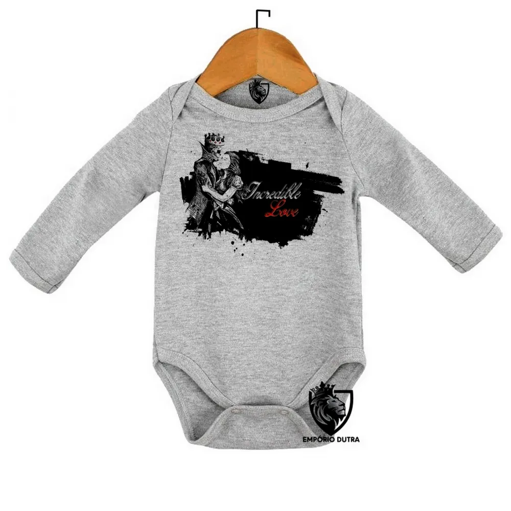 Body Bebê Infantil Incredible Love caveira princesa