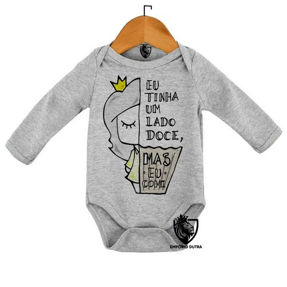 Body Bebê Infantil Lado doce comi cupcake Imagem