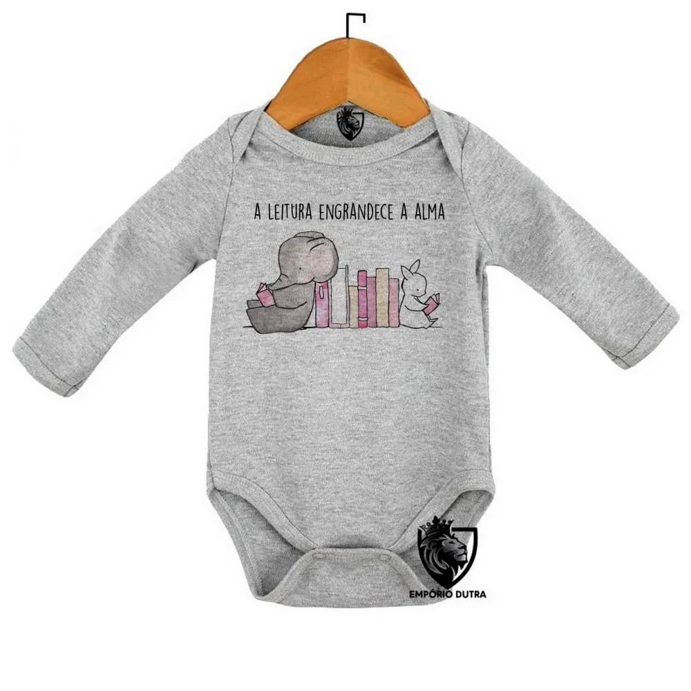 Body Bebê Infantil leitura engrandece alma Imagem