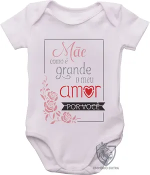 Body Bebê Infantil Mãe meu amor grande dia das mães - Foto 2