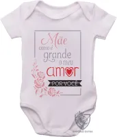 Body Bebê Infantil Mãe meu amor grande dia das mães - Foto 2
