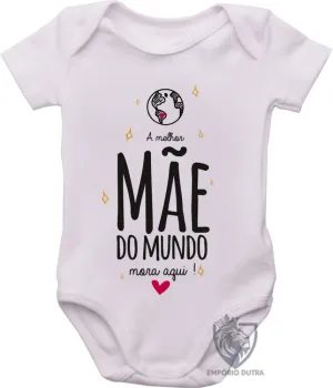 Body Bebê Infantil mãe mora aqui dia das mães - Foto 2