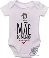 Body Bebê Infantil mãe mora aqui dia das mães - Foto 2