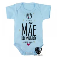 Body Bebê Infantil mãe mora aqui dia das mães - Foto 3